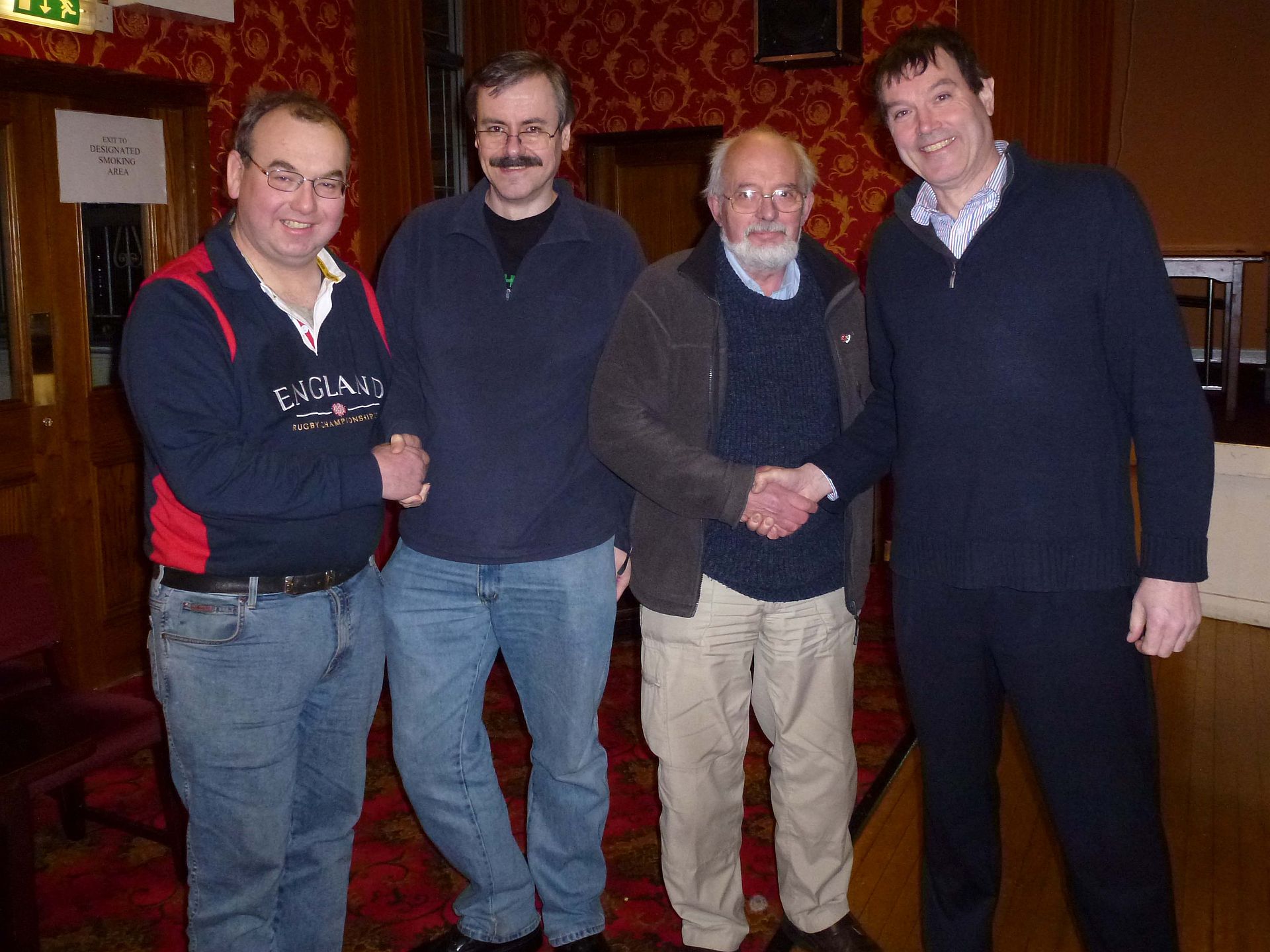 Rock Bidgood finalists before match at Mercia Tues 26 March 2013